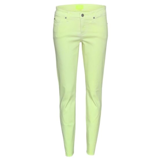 Cambio Jeans • neon gele slim fit jeans Liu