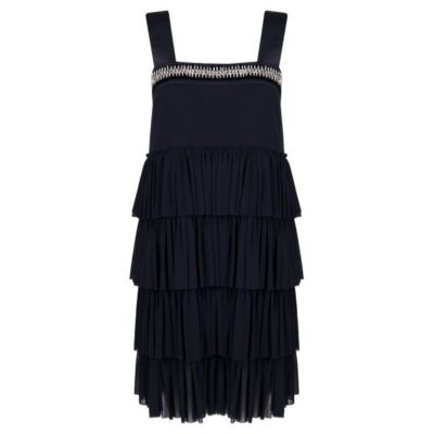 Twinset • donkerblauwe jurk met laagjes