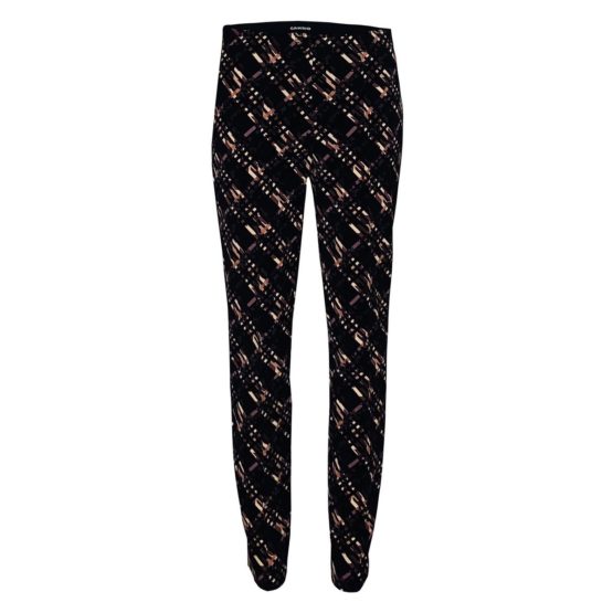 Cambio • zwarte pantalon Ros met diagonale print