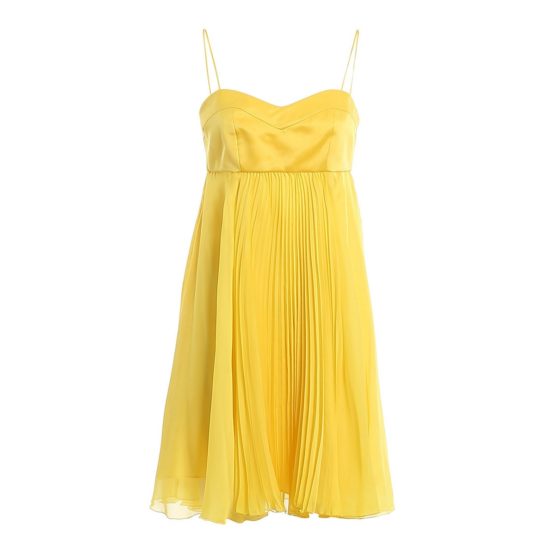 Pinko • gele jurk met plooien