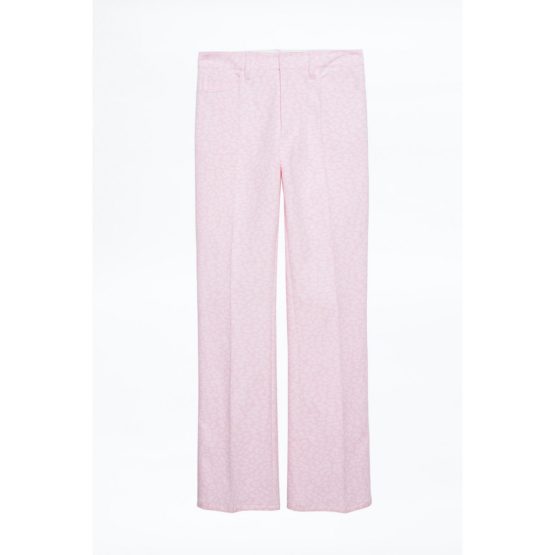 Zadig & Voltaire • roze pantalon met luipaarden print