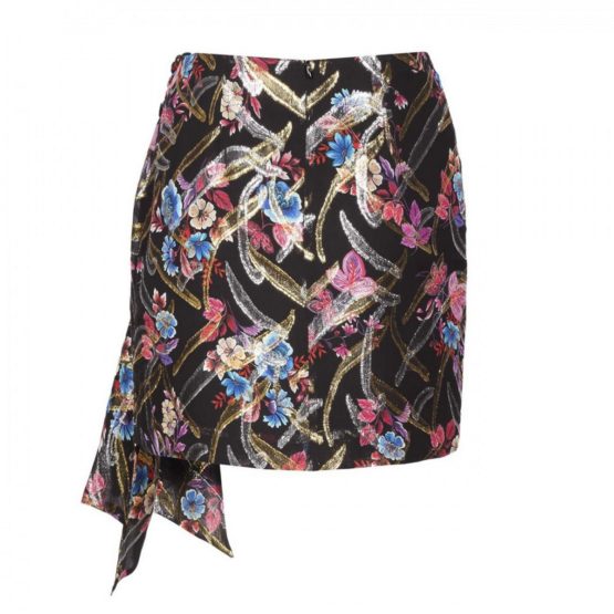 Pinko • korte zijden rok met linten
