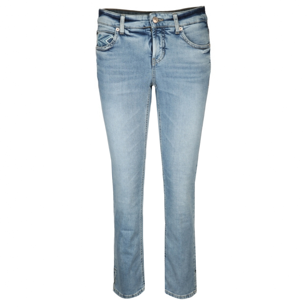 Cambio • lichtblauwe jeans Tess Straight Short eco • shop BOLLYWOLLY