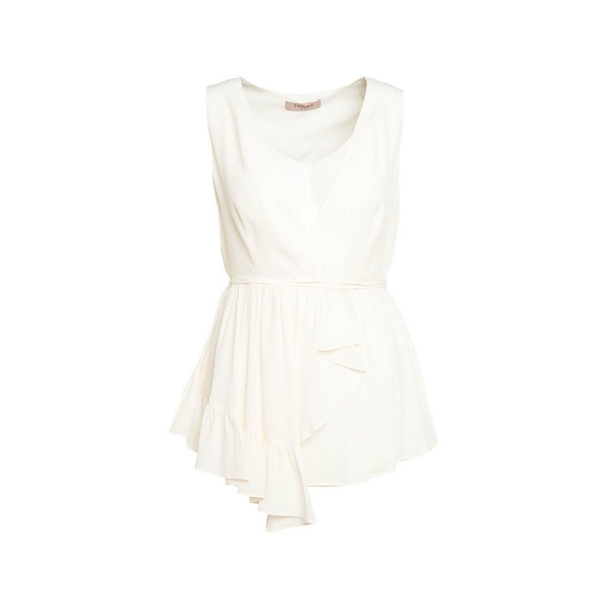 Twinset • Off-white Overslag Top • Xs (IT40)