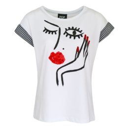Verysimple • wit t-shirt met knipogende dame