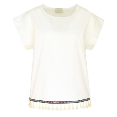 Verysimple • wit shirt met kwastjes