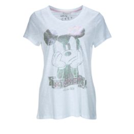 Frogbox • wit t-shirt met Mickey Mouse in parelmoer