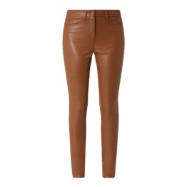 Cambio • faux leather pantalon Ray in cognac