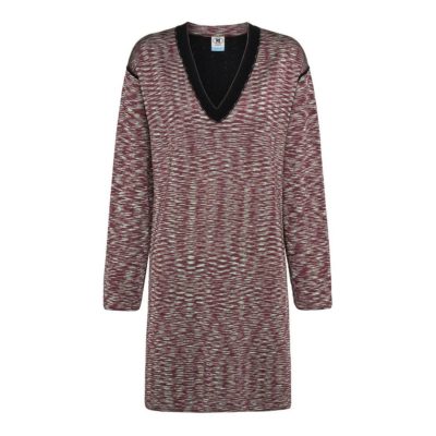 M Missoni • korte wollen jurk met V-hals