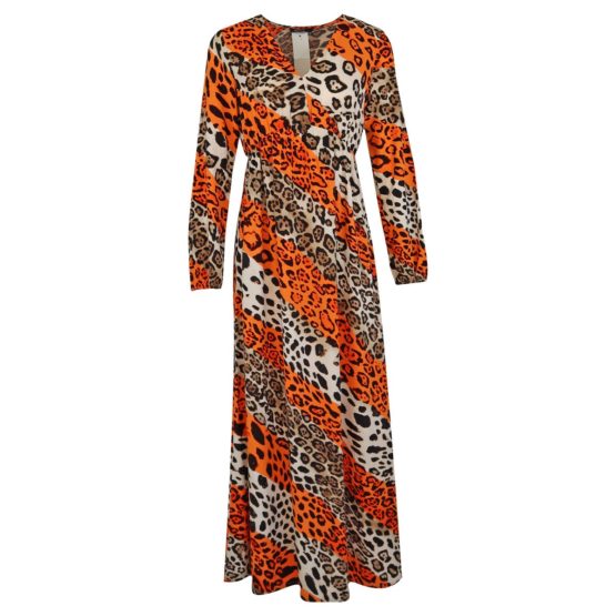 Marc Aurel • maxi jurk met luipaard print