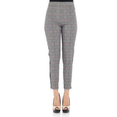 Pinko • geruite pantalon met zwarte bies