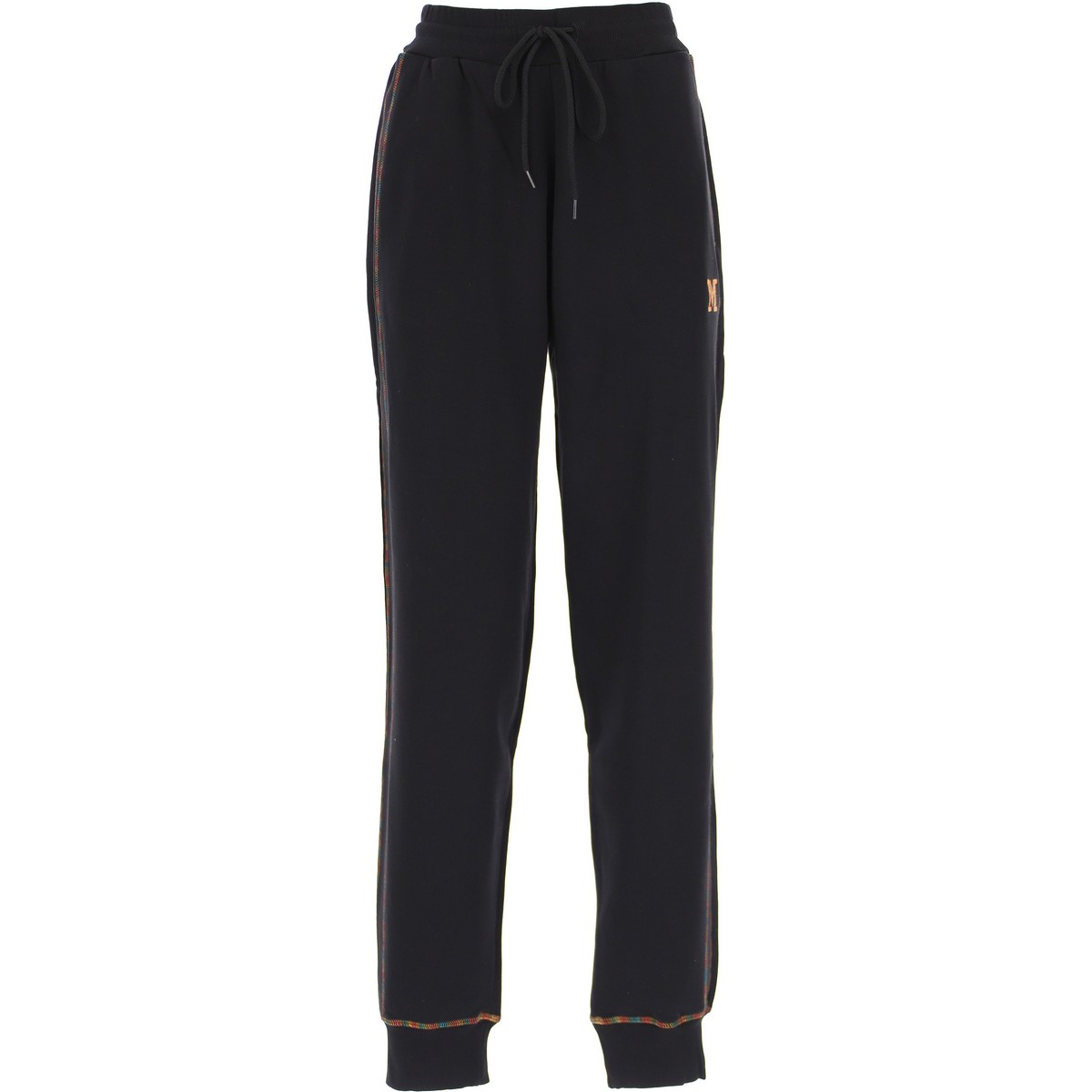 M Missoni • Zwarte Relaxte Broek Met Logo • Xs