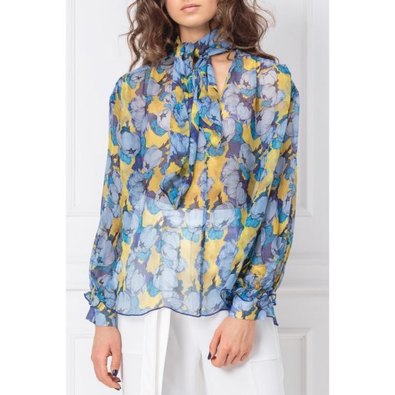 Pinko • blauw gele blouse