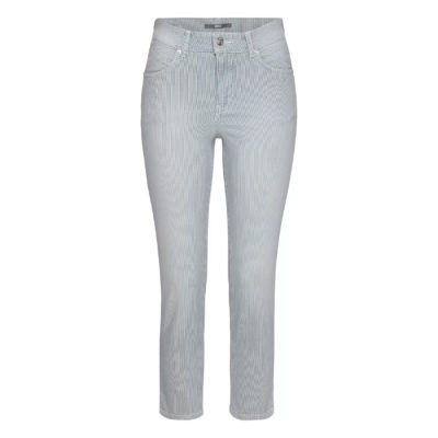 MAC • blauw wit gestreepte MELANIE 7/8 summer jeans