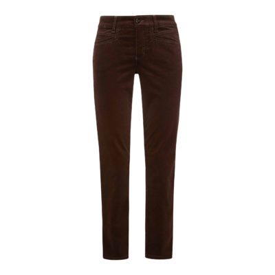 Cambio • donkerbruine fluwelen Pina Seam broek