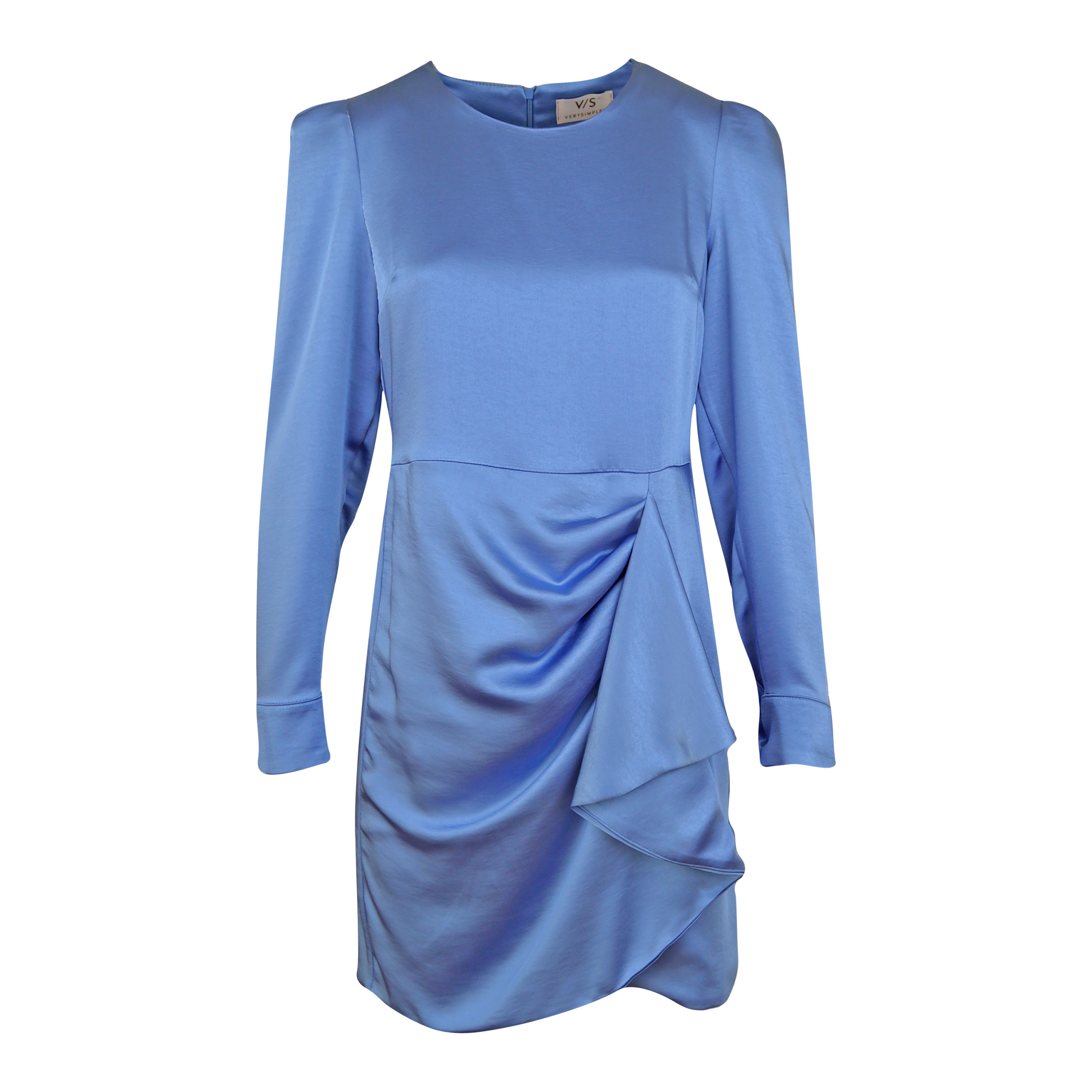 Verysimple • Lichtblauwe Satijnen Jurk • Xs (IT40)