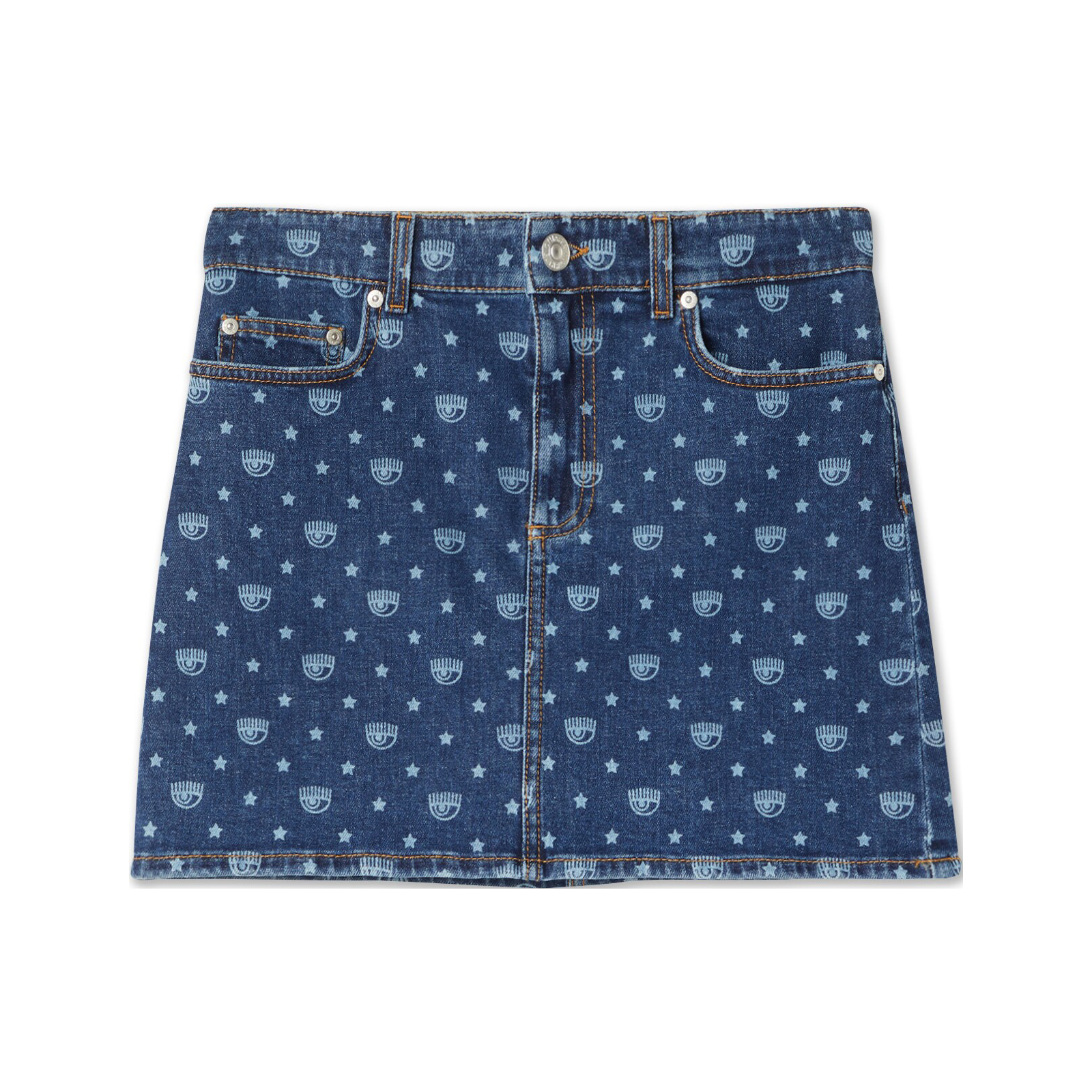 Chiara Ferragni • Jeans Mini Rok Met Logo • 24