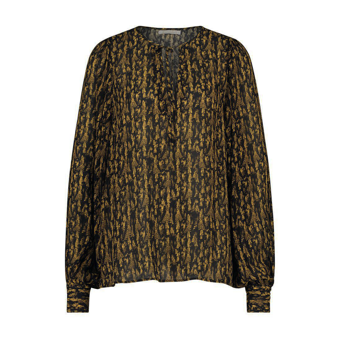 Freebird • Zwart Gele Blouse Kiki • S