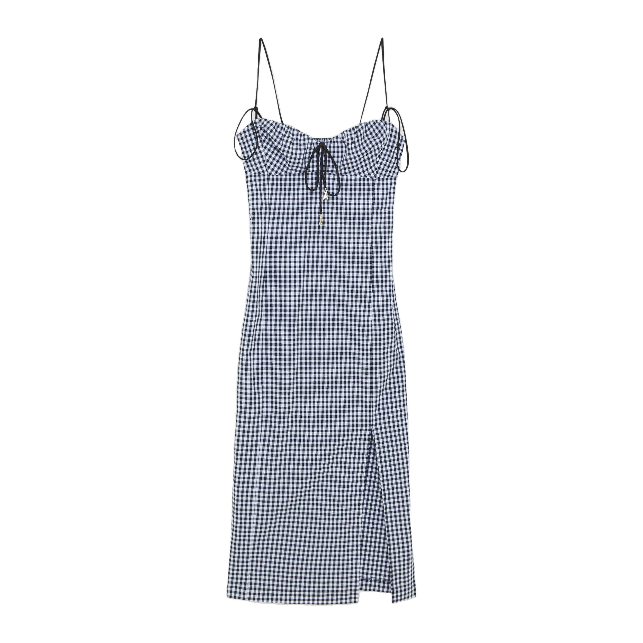 Patrizia Pepe • Zwart Wit Geruite Jurk • 38 (IT44)