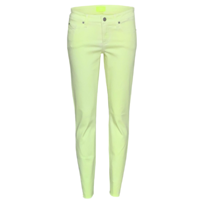 Cambio Jeans • neon gele slim fit jeans Liu