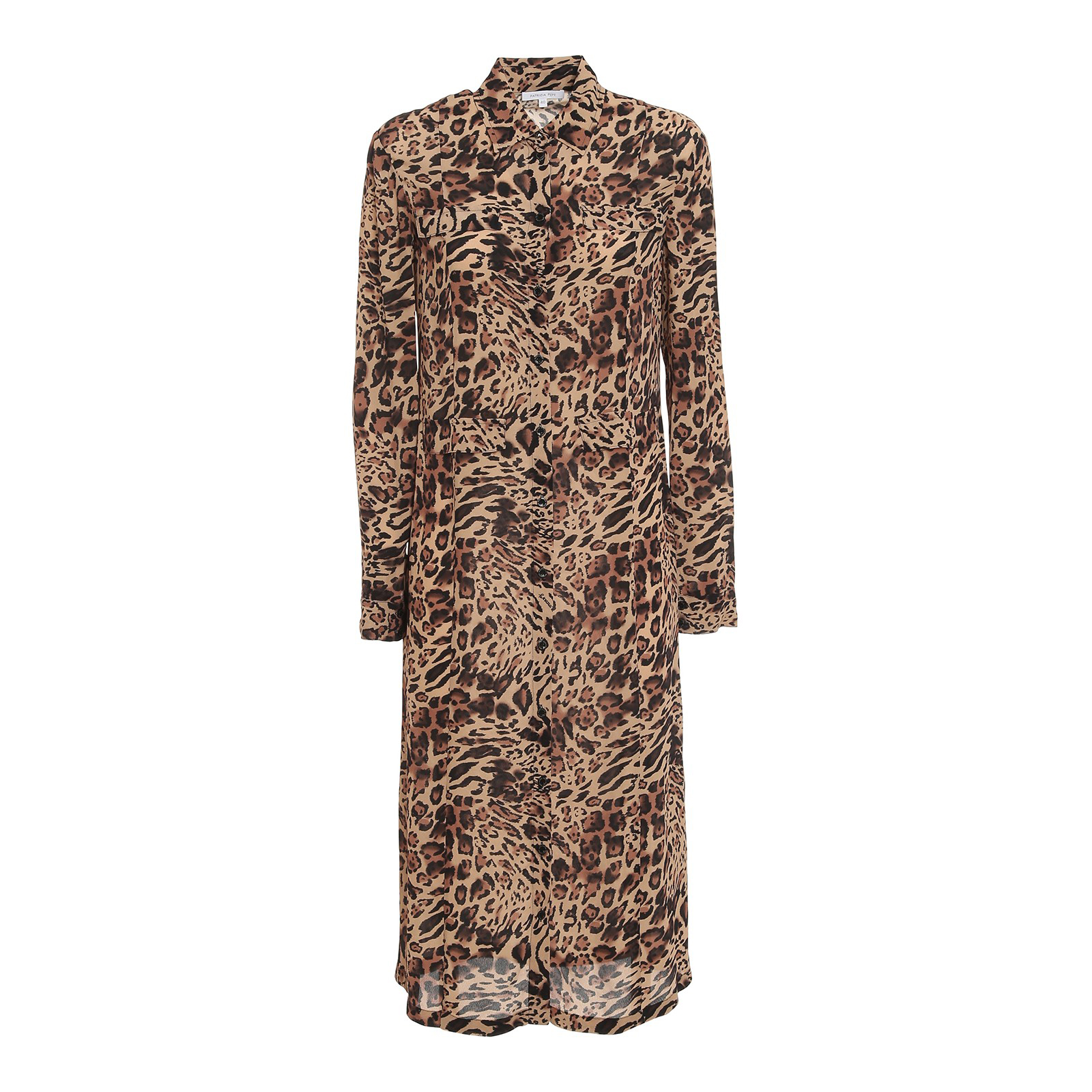 Patrizia Pepe • Lange Bruine Leo Jurk • 36 (IT42)