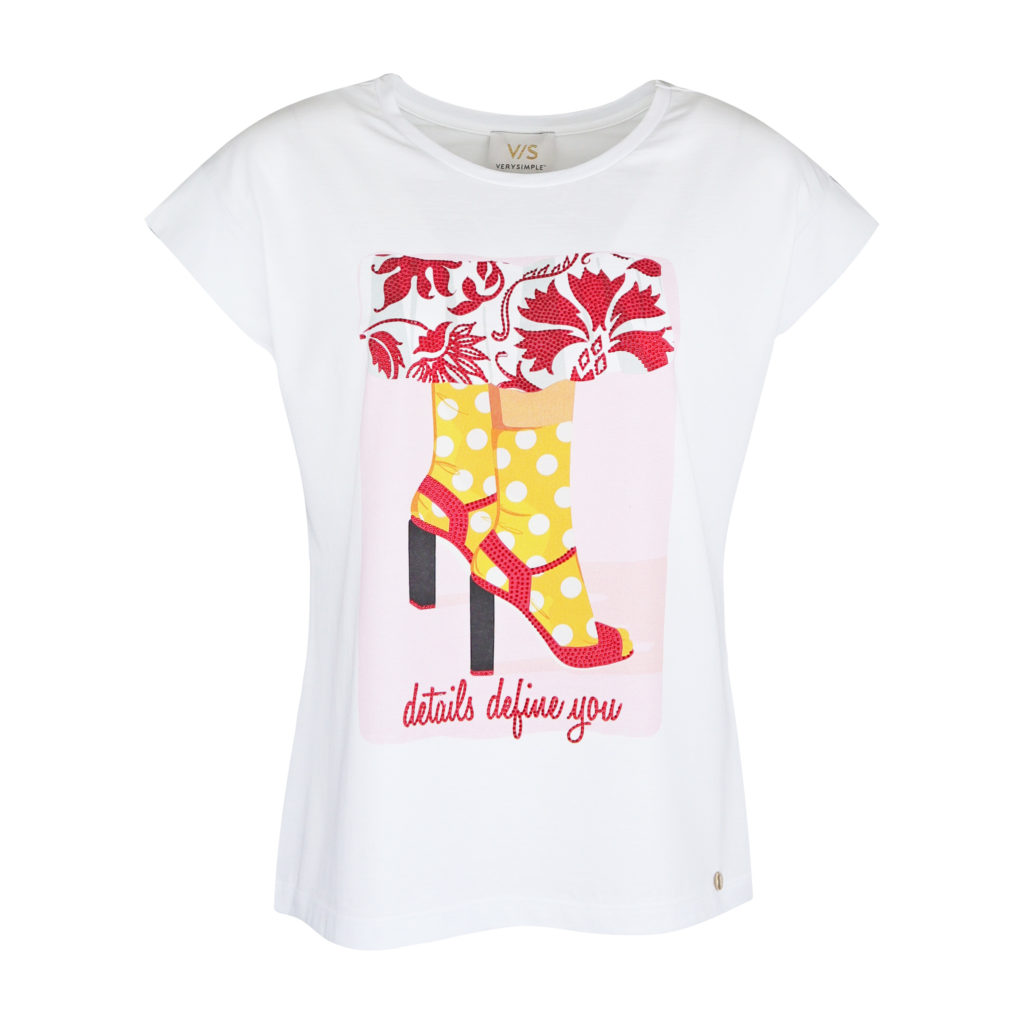 Verysimple • Wit T-shirt Met Sandaal • S (IT42)