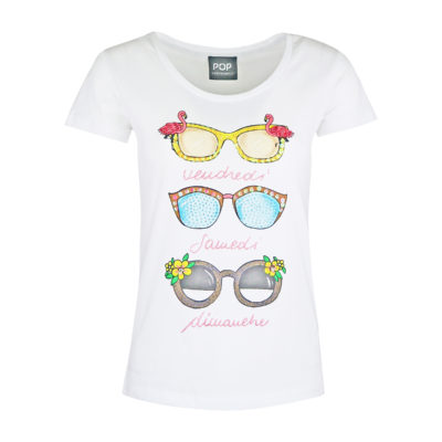 Verysimple • wit t-shirt zonnebrillen