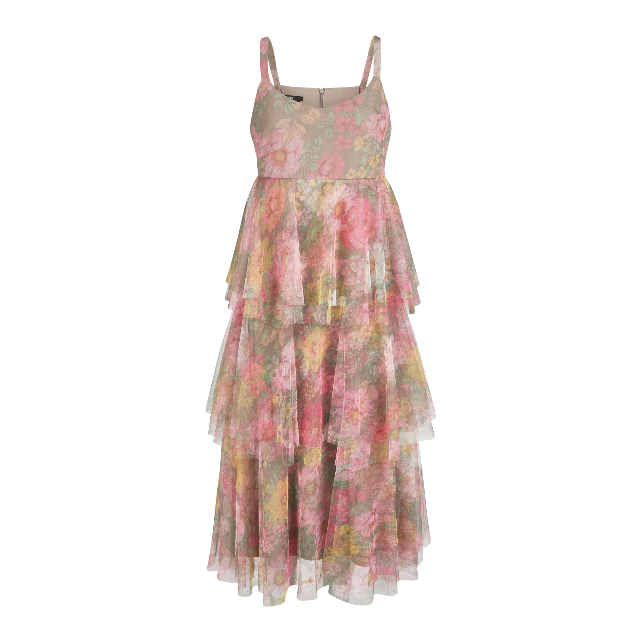 Marc Aurel • Midi Jurk Met Bloemen • 36