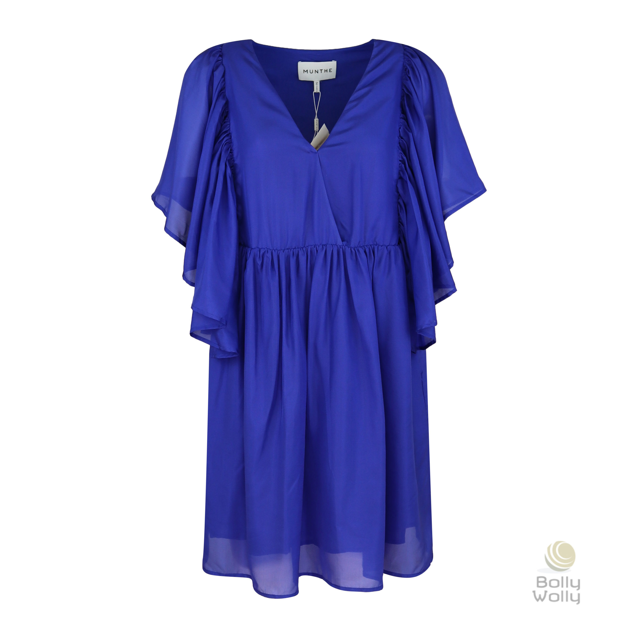 Munthe • Blauwe Zijden Jurk Distant • 36