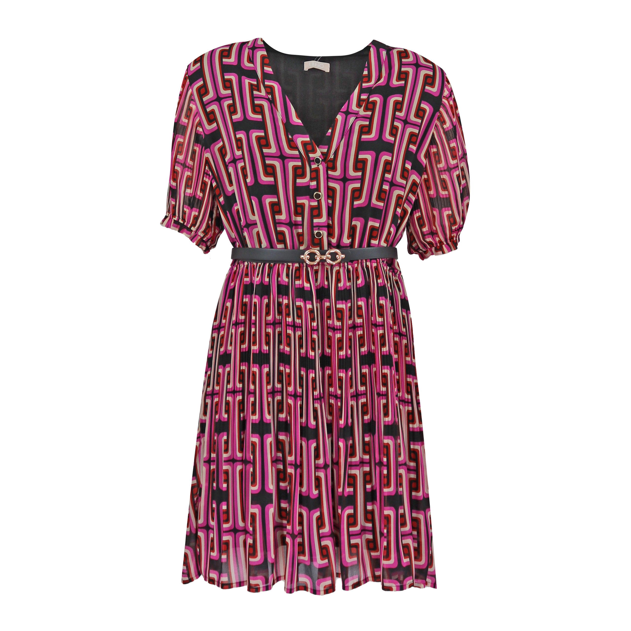 Liu Jo • Korte Zwart Roze Jurk • 42 (IT48)