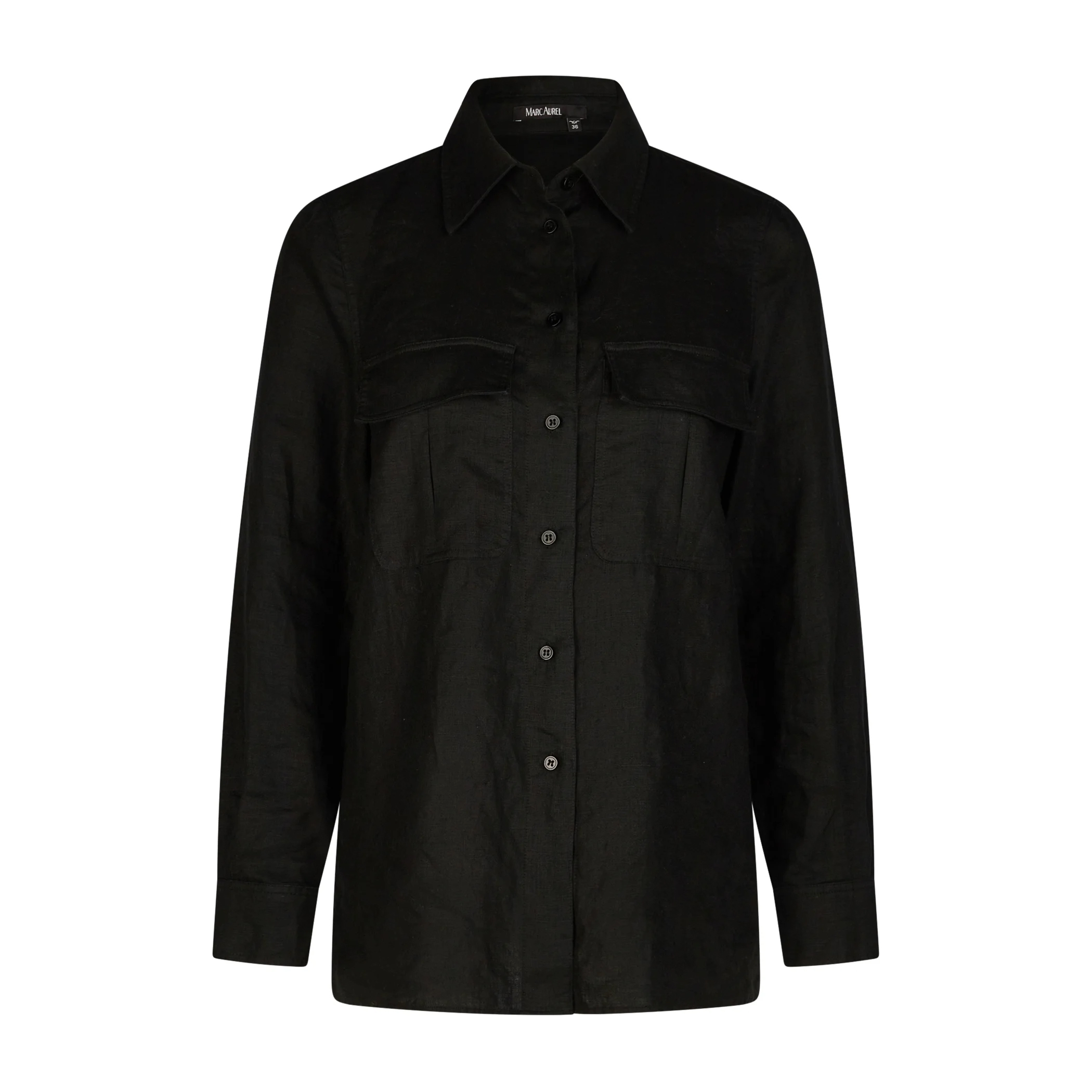 Marc Aurel • Zwarte Linnen Blouse • 36