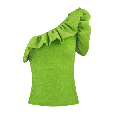 House of Amen • groene one shoulder top