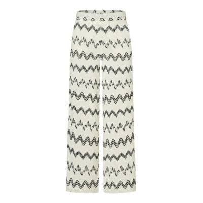 MAC • gehaakte Palazzo pantalon zwart