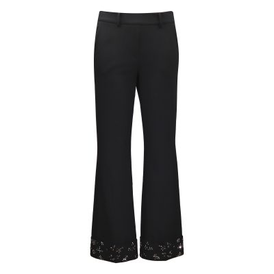 Cambio • zwarte Francoise cropped turnup pantalon
