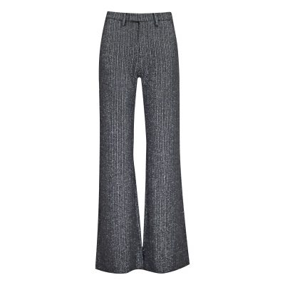 MAC • gestreepte zwart zilveren Joana pantalon