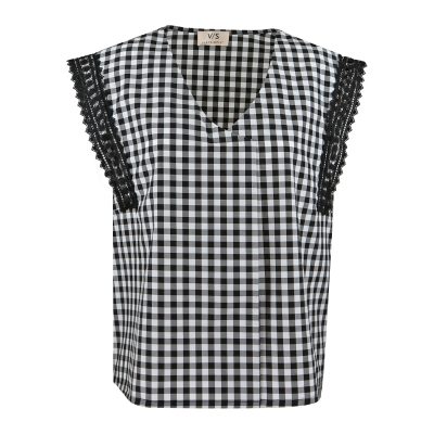 Verysimple • zwart wit geblokte top