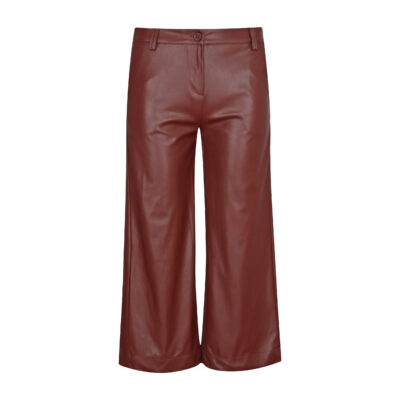 Verysimple • bruine faux leather broek