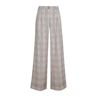 Vicolo • geruite beige pantalon
