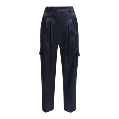 Milano Italy • donkerblauwe satijnen pantalon