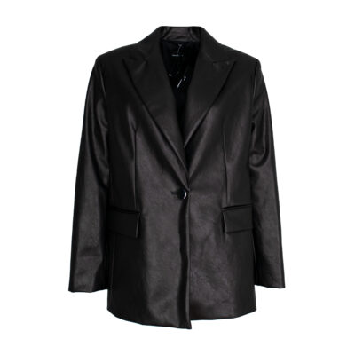Pennyblack • zwarte faux leather blazer