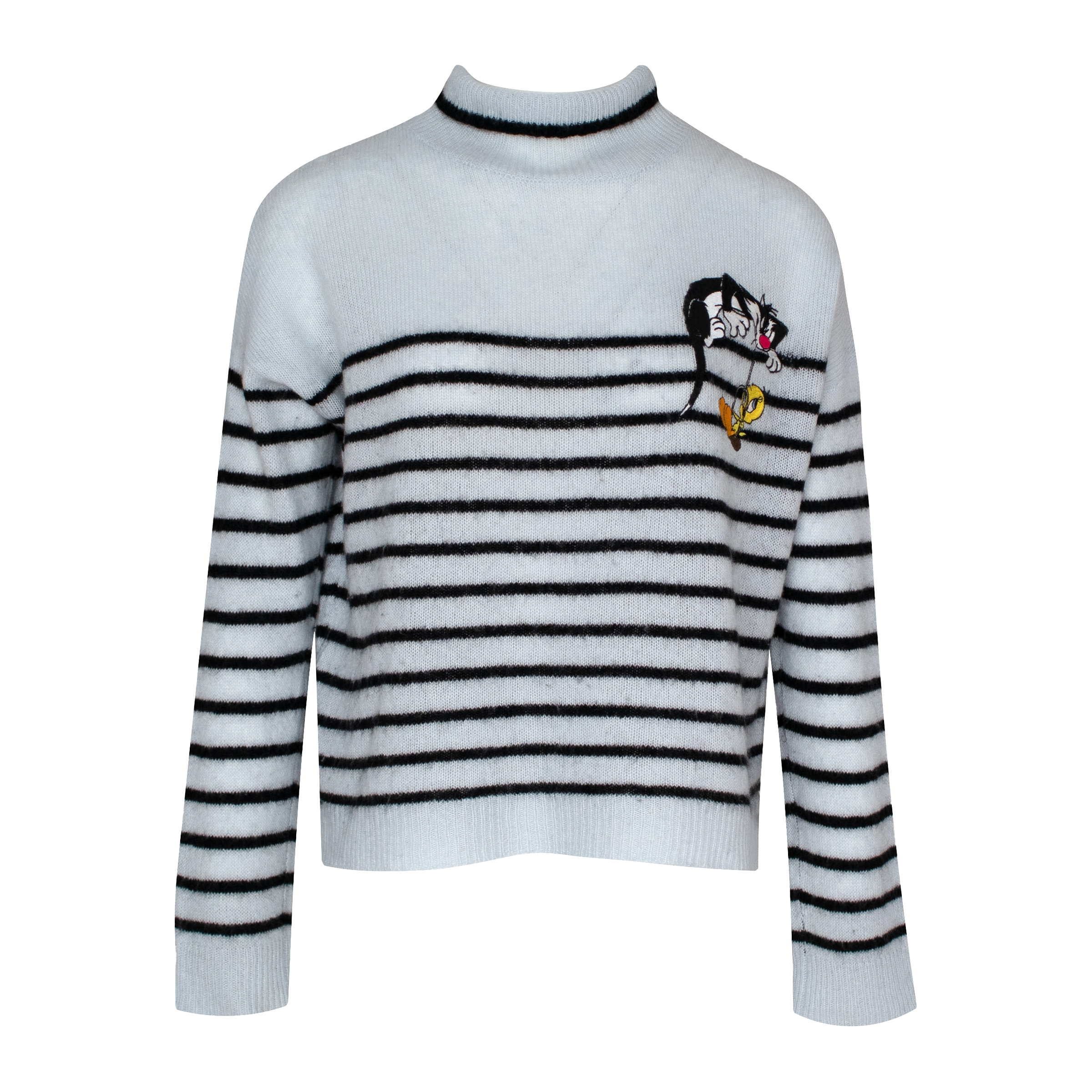 Frogbox • gestreepte wollen trui • S