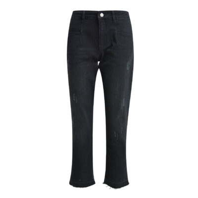 Milano Italy • zwarte destroyed jeans