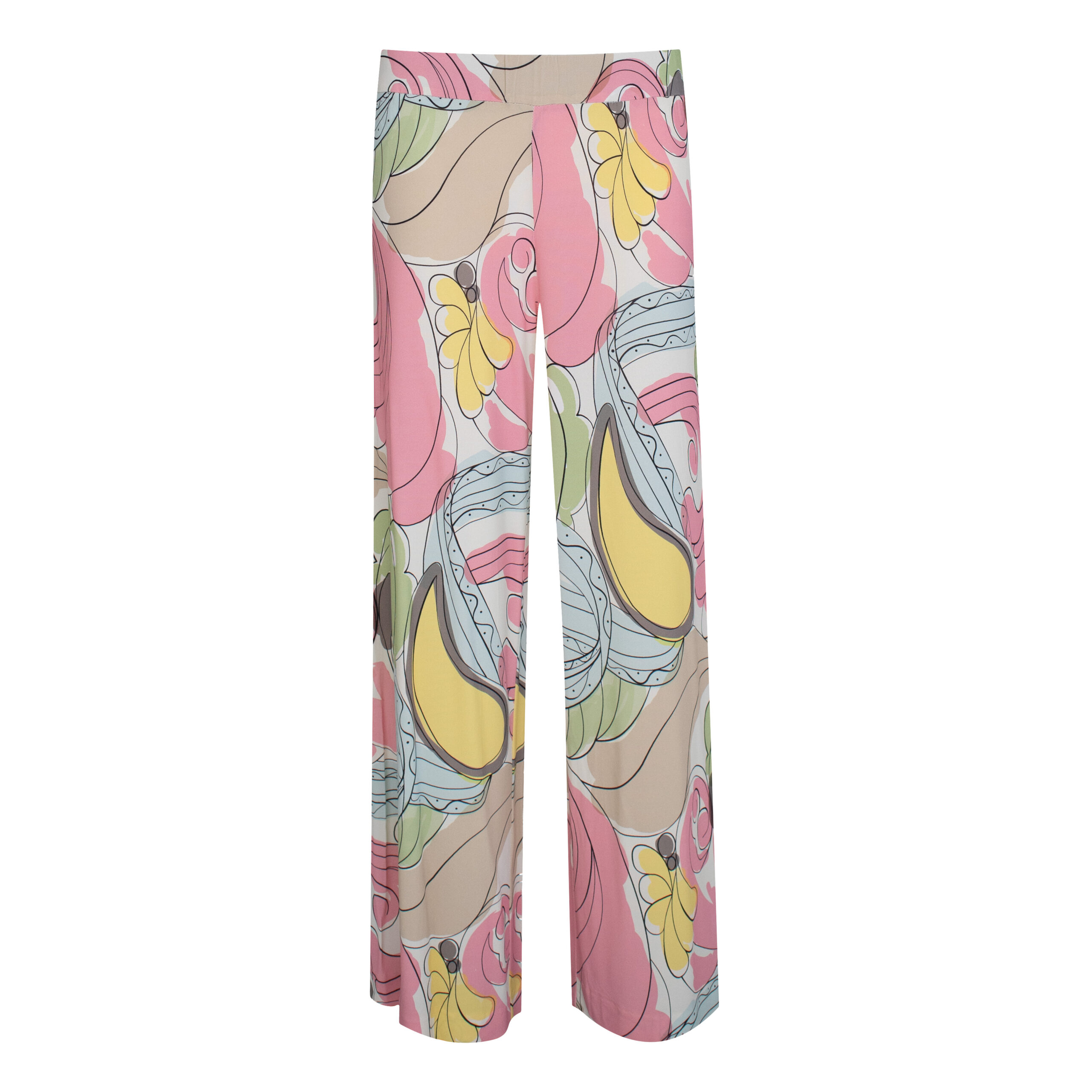 MAC • kleurrijke wijde pantalon Faye • 36