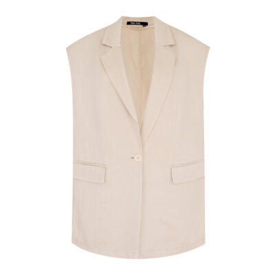 Marc Aurel • lang gilet in beige