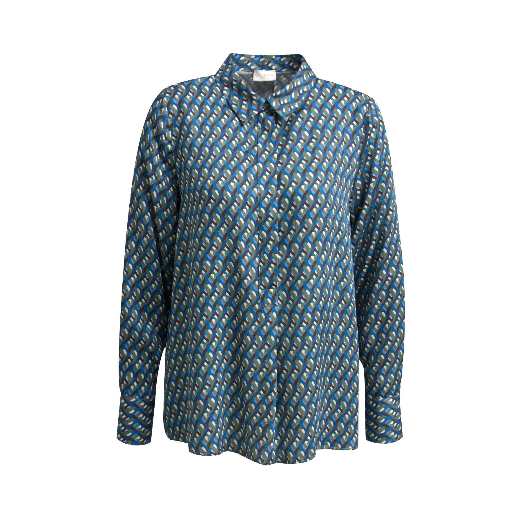 Milano Italy • blauw groene blouse • 36
