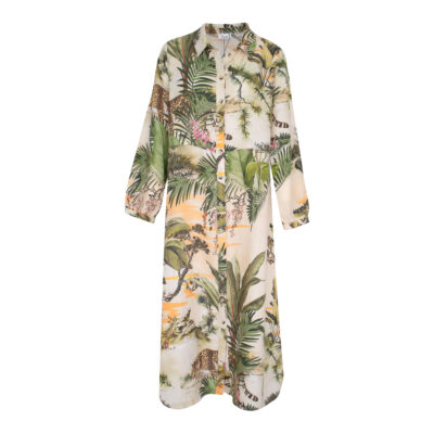 Princess goes Hollywood • lange linnen jurk safari