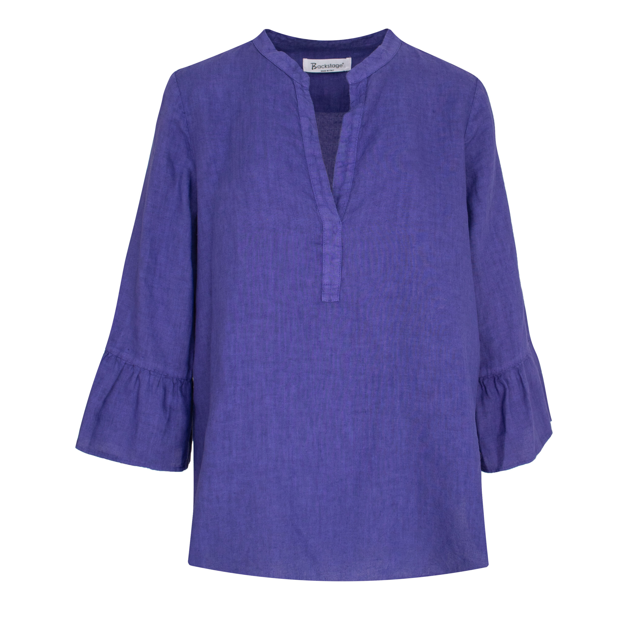 Backstage • blauwe linnen tuniek Elise • M