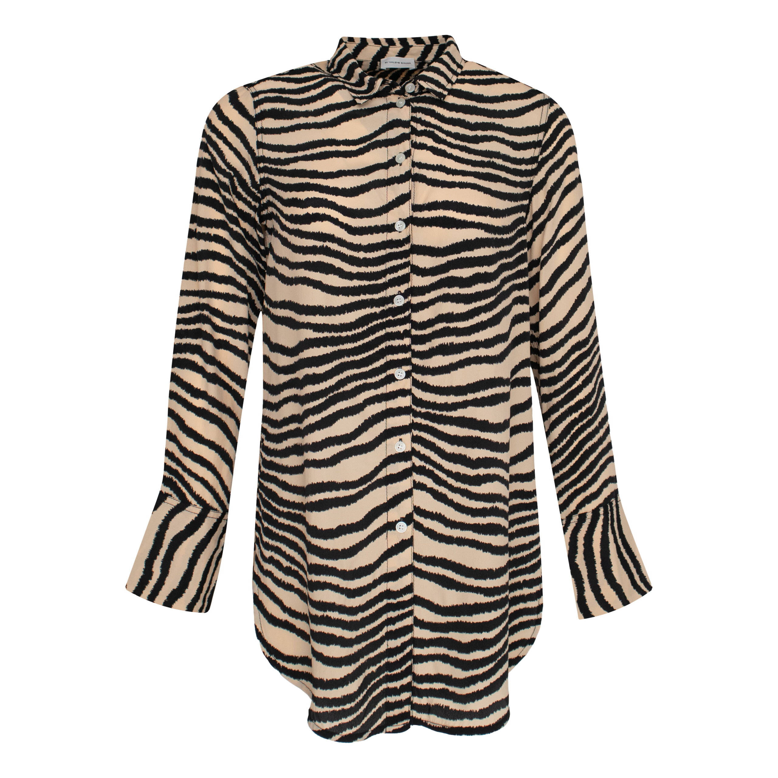 By Malene Birger • zwart beige blouse • 34